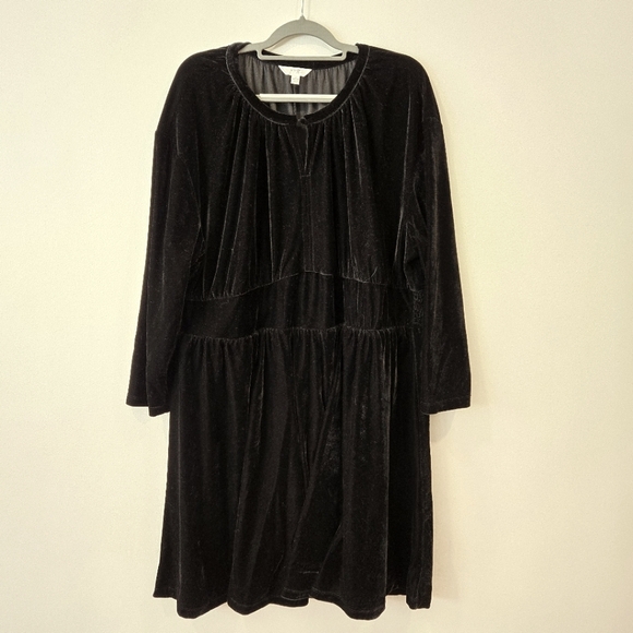 Terra&Sky Velvet Dress - Picture 1 of 4
